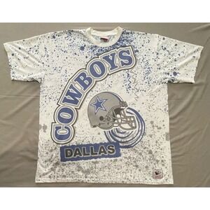 Dallas Cowboys T-Shirt Mitchell & Ness‎ - Size 5XLT All Over Print